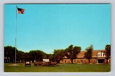 Larned KS-Kansas, Fort Larned Parade Ground, Antique Vintage Souvenir Postcard picture