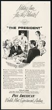 1951 Pan Am airlines The President first class flight vintage print ad picture