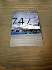 2016 Delta Air Lines BOEING 747  Aircraft Pilot Trading Collector Card #42 RARE picture