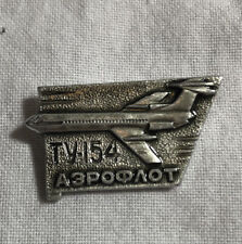 Vintage soviet Russian TUPOLEV TU-154 aircraft pin badge USSR/Aeroflot picture