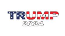 TRUMP 2024 SUPPORT STICKER 2024 AMERICAN FLAG 12