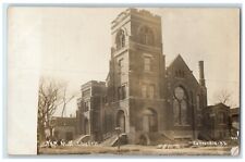 1909 New ME Church Concordia Kansas KS Posted Antique RPPC Photo Postcard picture