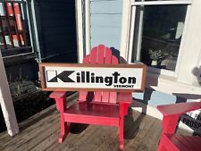 Very large old Killington logo sign walnut wrapped picture