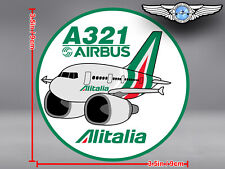 ALITALIA NEW LIVERY PUDGY AIRBUS A321 ROUND DECAL / STICKER picture