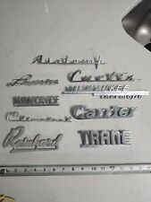 Vintage Chrome Equipment Machinery Emblems picture