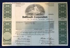 Vintage 1984 BELLSOUTH Corporation Stock Certificate, Wall Street, NYSE picture