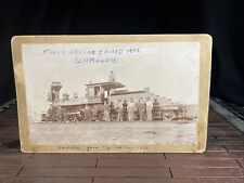 VTG 1880 St Louis Vandalia Terre Haute Locomotive 166 Mounted Cabinet Card Photo picture