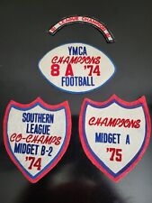 RARE Vintage Lot Of 4 YMCA Champions Football Patches 1974-1981 picture