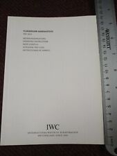 IWC Pilots Manual Mechanical Watch (Fliegeruhr Handaufzug) Ref 3254 Instructions picture