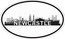 5x3 Oval Newcastle Skyline Sticker Tumbler Cup Luggage Car Window Bumper Decal picture