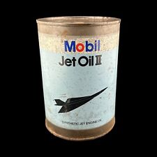 Vintage Mobil Jet Engine Oil 2 Full Quart Oil Can picture