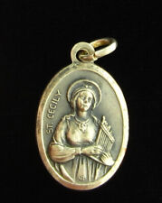 Vintage Saint Cecily Medal Religious Holy Catholic Saint Genesius picture