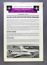 BAC CIVIL AIRCRAFT PROGRESS REPORT NOVEMBER 1966 - ONE ELEVEN - VICKERS VC10 picture