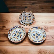 Antique Wedgwood Set of 8 Bowls Pagoda Imari Chinoiserie Orange Dark Blue 5.5