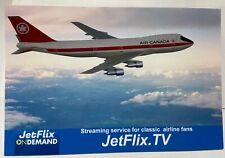 Air Canada Boeing 747 classic air-to-air airline aircraft postcard picture