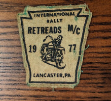 Vintage Retreads MC 1977 International Rally Patch - Lancaster PA picture