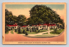 Moody's Tourist Court On the Beach Motel Gulfport Mississippi MS Postcard picture