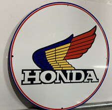 Vintage Style Honda Wing Motorcycle Heavy Steel Metal Quality Sign picture