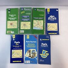 Michelin Maps Lot Of 7 Paris & France Foldable Paper Maps OldPaperMaps picture