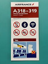 2022 AIR FRANCE SAFETY CARD —AIRBUS 318 picture