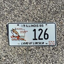 1995 Illinois SPECIAL EVENT License Plate Garage Auto Deer Fall Union County 126 picture