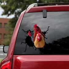 3D Decals Sticker Funny Animal Window Sticker Poultry Crack Rear Window Stickers picture