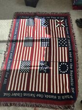 American Flag / Pledge of Allegiance 100% Cotton Throw Blanket (50
