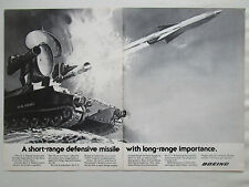 8/1977 PUB BOING US ARMY ROLAND ANTI AIRCRAFT MISSILE EUROMISSILE ORIGINAL AD picture
