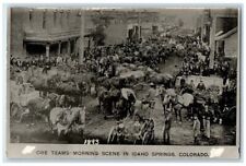 1940's 1893 Ore Teams Scene Horse Teams Idaho Springs CO RPPC Photo Postcard picture