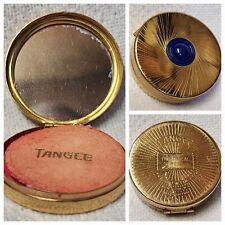 Rare George W Luft Co Tangee Theatrical Red Brass Makeup Compact Cabachon Center picture