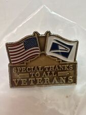 USPS American Veterans Pin US Mail Service Lapel Hat Pin Enamel WE THANK YOU picture