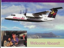Island Air BOMBARDIE Dash 8, series 100 Data Postcard-Bombardier issued 61/2x5 picture