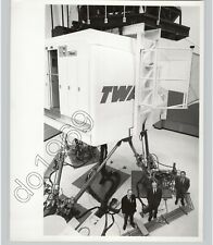 TWA BOEING 747 Flight Simulator Raised High Above Floor 1950s Press Photo picture