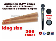 RAW classic king size pre rolled cone with tip (200 pack)+safety lock odor tube picture