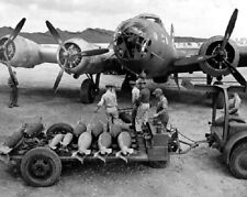 Boeing B-17 Flying Fortress Bomber Crew loading bombs 8x10 WWII WW2 Photo 818a picture