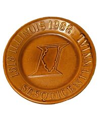 1968 Illinois Sesquicentennial Commemorative Ceramic Plate 1818-1968 150 Years   picture