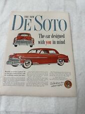 Original 1950 De Soto Full Four Door Red Magazine Ad picture