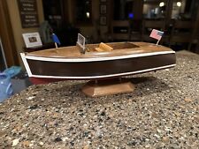 Vintage Encore Creations Wooden Model Speed Boat picture