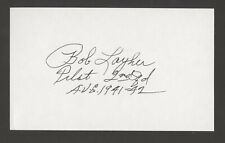 Robert Bob Layher d2006 signed autograph 3x5 card Flying Tiger AVG WWII W154 picture