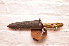 Vintage Korium 1950s “The Maiden” Nude Lady Dagger Knife With Leather Sheath picture