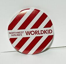 Vintage Northwest Airlines WorldKid Kids Pilot Button Pin 2” picture