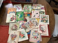 LOT OF 50+ VINTAGE GREETING CARDS picture