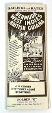 1938 Bermuda West Indies & British Guiana, Canadian Steam Ships, Travel Brochure picture