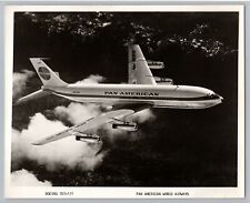 Airplane Pan Am Pan American Airlines Boeing 707-121 B&W 8x10 Photo C11 picture