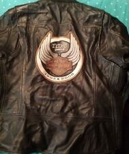 Harley Davidson 105th Anniversary Leather Motorcycle Jacket Women’s XL picture