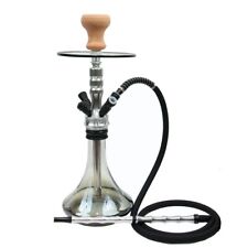 EXQUISITE 24″ High-Quality Aluminum Shaft hookah EMERALD with a Handblown Glass picture