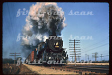 R DUPLICATE SLIDE - GM&O 4351 STEAM 2-8-2 Action on Freight Mtchell IL 1948 picture