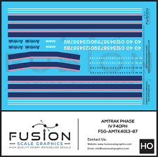 HO Scale Amtrak Phase IV F40PH Locomotive Decal Set picture