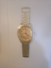 Vintage 80's Wrist Watch Style Quartz Gold Wall Clock 25” (Singapore)  picture
