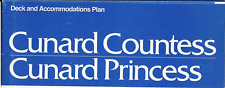 CUNARD PRINCESS / COUNTESS Deck Accommodations Plan Brochure Cruise Ship 1974 picture